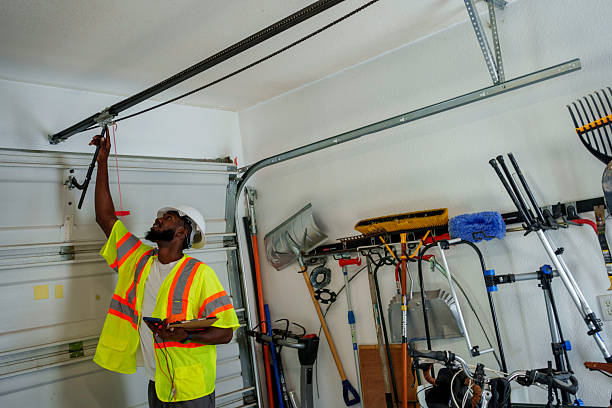 Professional Garage Door Roller Replacement technician working in Severn, MD